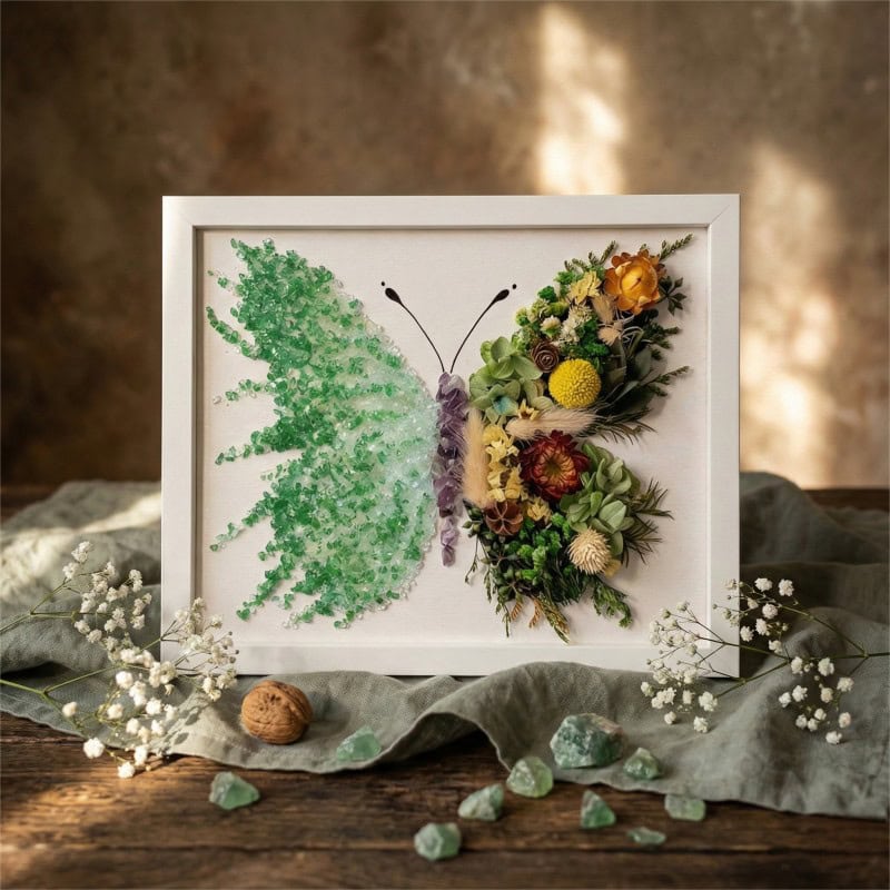 Green Dried Flower Butterfly DIY Starter Kit