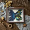 Blue Tone Crystal Dried Flower Butterfly DIY Craft Kit