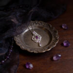 Aquarius Amethyst Teardrop Pendant Necklace