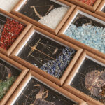 12 Constellation Natural Crystal Chip Frame