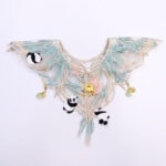 Panda Embroidery Pet Shawl Bib