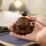 Boxwood Carved Fish with Dragon Motif