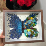 Blue Tone Crystal Dried Flower Butterfly DIY Craft Kit