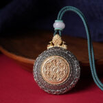 Tibetan Silver & Cinnabar Zodiac Guardian Pendant