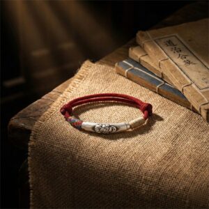 Silver Pi Xiu Lucky Red Bracelet
