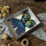 Blue Tone Crystal Dried Flower Butterfly DIY Craft Kit