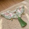 Floral Embroidery Pet Cloud Shoulder Collar