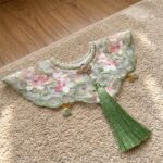 Floral Embroidery Pet Cloud Shoulder Collar