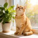 Lucky Red Gold Auspicious Pet Collar