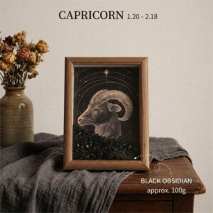 12 Constellation Natural Crystal Chip Frame - Capricorn