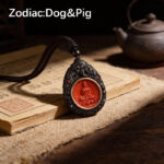 Sandalwood Elephant & Cinnabar Zodiac Guardian Pendant