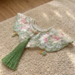 Floral Embroidery Pet Cloud Shoulder Collar