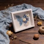 Blue White Preserved Flower Butterfly DIY Craft Kit