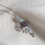 Aquarius Amethyst Teardrop Pendant Necklace