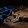 Brass Pixiu Five Emperor Coins Lucky Ornament
