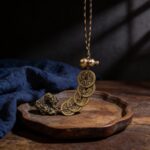 Brass Pixiu Five Emperor Coins Lucky Ornament