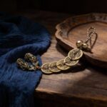 Brass Pixiu Five Emperor Coins Lucky Ornament