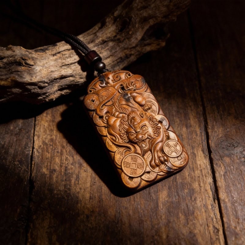 Thunderstruck Jujube Wood Pixiu Lucky Pendant